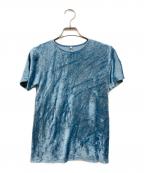 BASERANGEベースレンジ）の古着「ベロアＴシャツ」｜ブルー