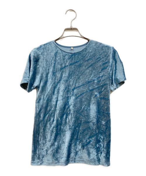 BASERANGE（ベースレンジ）BASERANGE (ベースレンジ) ベロアＴシャツ ブルー サイズ:Mの古着・服飾アイテム