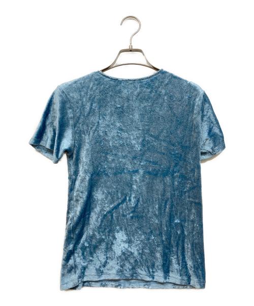 BASERANGE（ベースレンジ）BASERANGE (ベースレンジ) ベロアＴシャツ ブルー サイズ:Mの古着・服飾アイテム