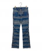 Hysteric Glamour KINKYヒステリックグラマー）の古着「パッチワーク デニムパンツ」｜インディゴ