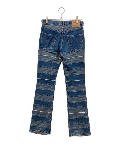 Hysteric Glamour KINKY（ヒステリックグラマー）HYSTERIC GLAMOUR KINKY (ヒステリックグラマー) パッチワーク デニムパンツ インディゴ サイズ:Sの古着・服飾アイテム