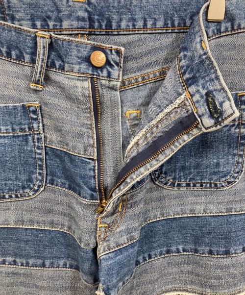 Hysteric Glamour KINKY（ヒステリックグラマー）HYSTERIC GLAMOUR KINKY (ヒステリックグラマー) パッチワーク デニムパンツ インディゴ サイズ:Sの古着・服飾アイテム
