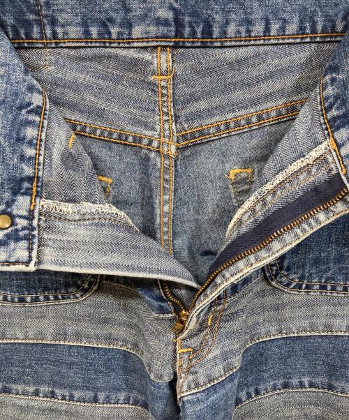 Hysteric Glamour KINKY（ヒステリックグラマー）HYSTERIC GLAMOUR KINKY (ヒステリックグラマー) パッチワーク デニムパンツ インディゴ サイズ:Sの古着・服飾アイテム