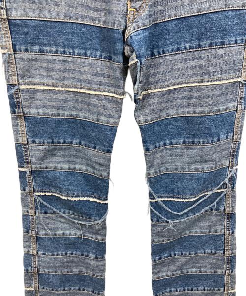 Hysteric Glamour KINKY（ヒステリックグラマー）HYSTERIC GLAMOUR KINKY (ヒステリックグラマー) パッチワーク デニムパンツ インディゴ サイズ:Sの古着・服飾アイテム