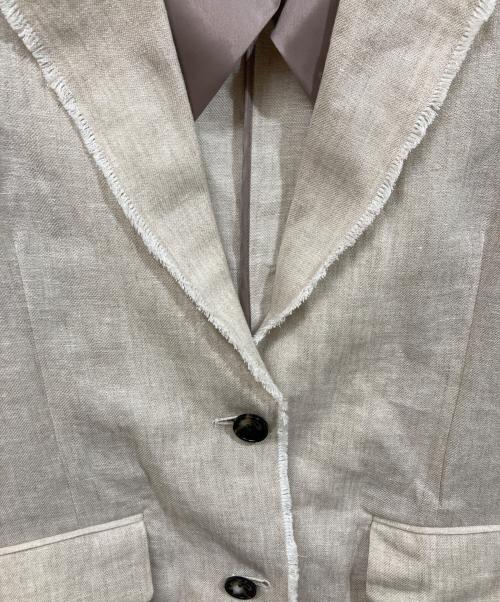 SHIPS（シップス）SHIPS (シップス) フリンジ ボクシー ジャケット ベージュ サイズ:実寸をご確認くださいの古着・服飾アイテム