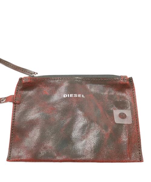 DIESEL（ディーゼル）DIESEL (ディーゼル) レザー巾着バッグ レッドの古着・服飾アイテム