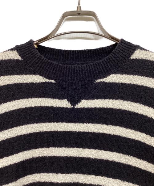 MADISON BLUE（マディソンブルー）MADISON BLUE (マディソンブルー) ブークレボーダーニット ブラック×ホワイト サイズ:SIZE Mの古着・服飾アイテム