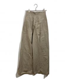 JANE SMITH（ジェーンスミス）の古着「Lace Up Wide Pants」｜ベージュ