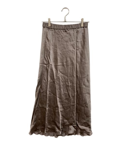 RIVE DROITE（リヴドロワ）RIVE DROITE (リヴドロワ) ワッシャーサテンバイアススカート グレー サイズ:SIZE 36の古着・服飾アイテム