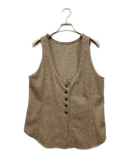 RIVE DROITE（リヴドロワ）RIVE DROITE (リヴドロワ) ウーリーツイルジレ カーキ サイズ:SIZE Freeの古着・服飾アイテム