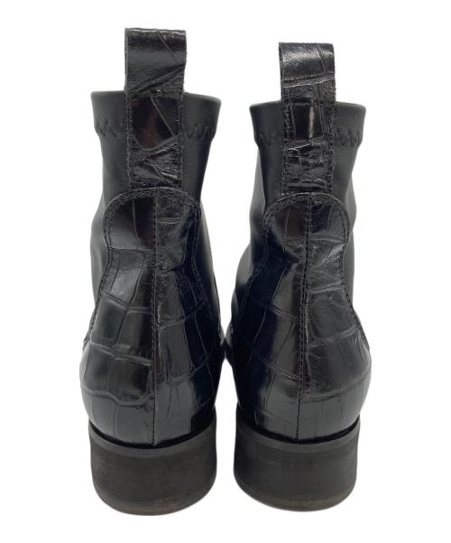 FABIO RUSCONI（ファビオルスコーニ）FABIO RUSCONI (ファビオルスコーニ) ストレッチショートブーツ ブラック サイズ:	SIZE 37の古着・服飾アイテム