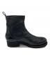 中古・古着 FABIO RUSCONI (ファビオルスコーニ) ストレッチショートブーツ ブラック サイズ:	SIZE 37：6000円