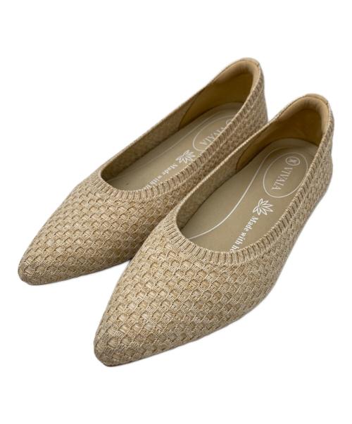 VIVAIA（ビバイア）VIVAIA (ビバイア) ニットパンプス ベージュ サイズ:SIZE 36の古着・服飾アイテム