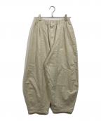 JOHNBULLジョンブル）の古着「コットンリネン バレルパンツ」｜ベージュ