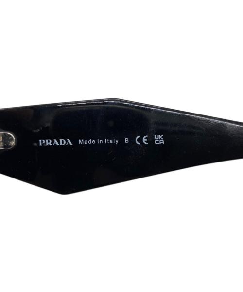 PRADA（プラダ）PRADA (プラダ) ジオメトリックフレームサングラス ブラック サイズ:52□20-145の古着・服飾アイテム