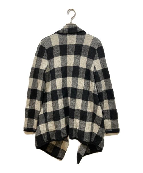 LAUREN RALPH LAUREN（ローレン ラルフ ローレン）LAUREN RALPH LAUREN (ローレン ラルフ ローレン) チェックカーディガン ホワイト×ブラック サイズ:SIZE Sの古着・服飾アイテム
