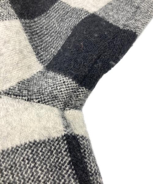 LAUREN RALPH LAUREN（ローレン ラルフ ローレン）LAUREN RALPH LAUREN (ローレン ラルフ ローレン) チェックカーディガン ホワイト×ブラック サイズ:SIZE Sの古着・服飾アイテム