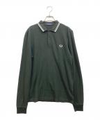 FRED PERRYフレッドペリー）の古着「長袖ポロシャツ」｜オリーブ
