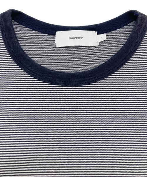 Graphpaper（グラフペーパー）Graphpaper (グラフペーパー) Narrow Border S/S Tee グレー サイズ:1の古着・服飾アイテム