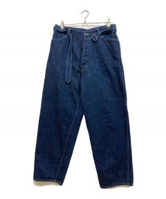 中古・古着通販】COMOLI (コモリ) ベルテッドデニムパンツ インディゴ