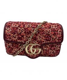 GUCCI（グッチ）の古着「GGマーモントショルダーバッグ」｜レッド