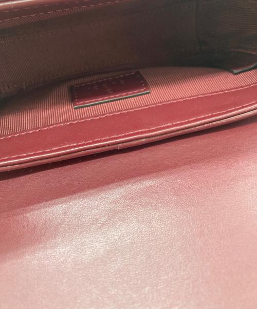 GUCCI（グッチ）GUCCI (グッチ) GGマーモントショルダーバッグ レッドの古着・服飾アイテム