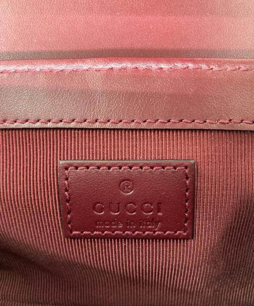 GUCCI（グッチ）GUCCI (グッチ) GGマーモントショルダーバッグ レッドの古着・服飾アイテム