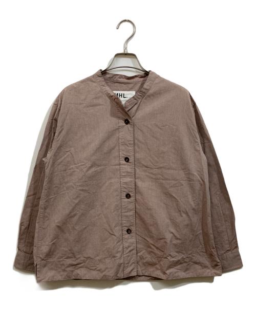 MHL（エムエイチエル）MHL (エムエイチエル) CHAMBRAY シャンブレーシャツ ブラウン サイズ:	SIZE 1の古着・服飾アイテム