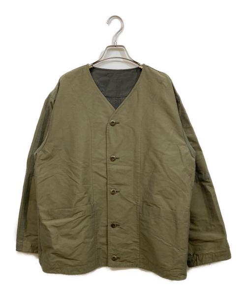 ts(s)（ティーエスエス）ts(s) (ティーエスエス) REVERSIBLE SEAM TAPING COLLARLESS JACKET ブラウン サイズ:SIZE 2の古着・服飾アイテム
