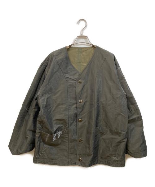 ts(s)（ティーエスエス）ts(s) (ティーエスエス) REVERSIBLE SEAM TAPING COLLARLESS JACKET ブラウン サイズ:SIZE 2の古着・服飾アイテム