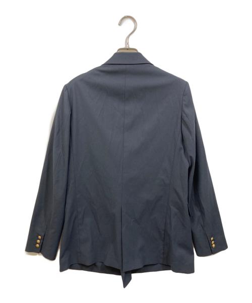 PLST（プラステ）PLST (プラステ) リネンブレンドダブルジャケット ネイビー サイズ:	SIZE Sの古着・服飾アイテム