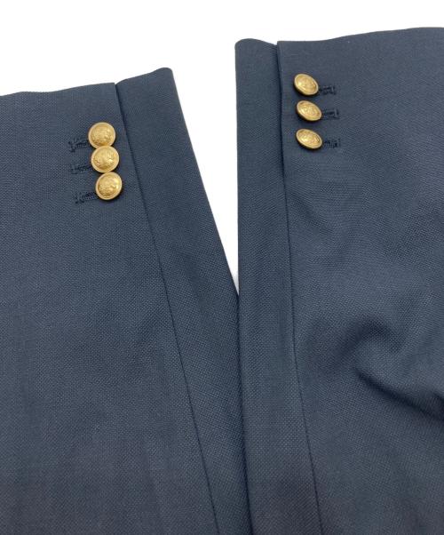 PLST（プラステ）PLST (プラステ) リネンブレンドダブルジャケット ネイビー サイズ:	SIZE Sの古着・服飾アイテム