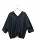 ISSEY MIYAKE（イッセイミヤケ）の古着「半袖ブラウス」｜ブラック
