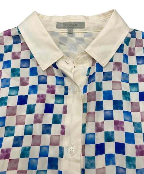 ARTISAN（アルチザン）ARTISAN (アルチザン) シルクシャツワンピース ホワイト サイズ:9の古着・服飾アイテム