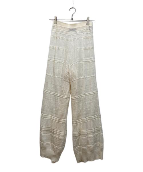 missoni（ミッソーニ）missoni (ミッソーニ) ニットパンツ アイボリー サイズ:40の古着・服飾アイテム