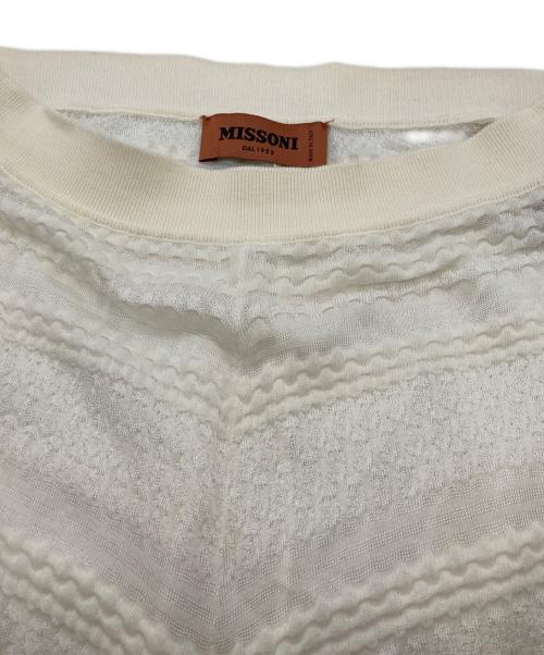 missoni（ミッソーニ）missoni (ミッソーニ) ニットパンツ アイボリー サイズ:40の古着・服飾アイテム