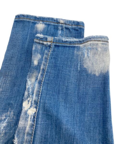 DSQUARED2（ディースクエアード）DSQUARED2 (ディースクエアード) Baby Print Sexy Twist Jeans インディゴ サイズ:46の古着・服飾アイテム