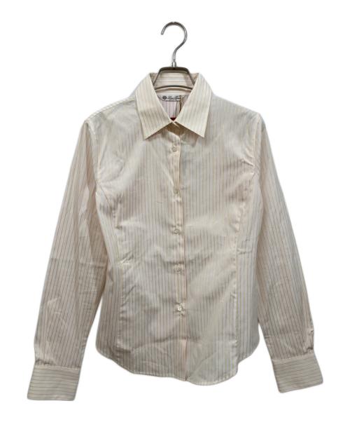 LORO PIANA（ロロピアーナ）LORO PIANA (ロロピアーナ) ストライプシャツ ホワイト×イエロー サイズ:SIZE 42の古着・服飾アイテム