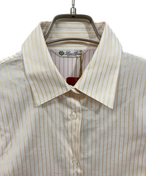 LORO PIANA（ロロピアーナ）LORO PIANA (ロロピアーナ) ストライプシャツ ホワイト×イエロー サイズ:SIZE 42の古着・服飾アイテム