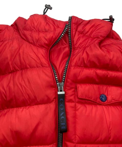 COACH（コーチ）COACH (コーチ) Lightweight Down Jacket レッド サイズ:Sの古着・服飾アイテム