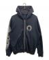 CHROME HEARTS（クロムハーツ）の古着「バックホースシュー袖フローラルプリントジップアップパーカー」｜ブラック