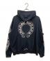 CHROME HEARTS (クロムハーツ) バックホースシュー袖フローラルプリントジップアップパーカー ブラック サイズ:SIZE XL：300000円