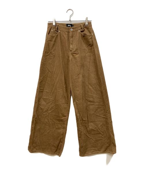 stussy（ステューシー）stussy (ステューシー) コーデュロイワイドパンツ ブラウン サイズ:SIZE Mの古着・服飾アイテム
