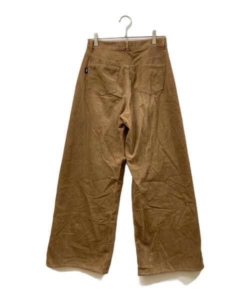 stussy（ステューシー）stussy (ステューシー) コーデュロイワイドパンツ ブラウン サイズ:SIZE Mの古着・服飾アイテム