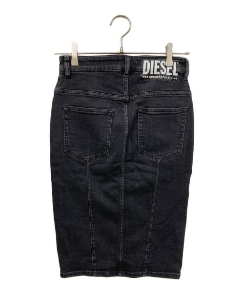 DIESEL（ディーゼル）DIESEL (ディーゼル) DE-PENCIL-ZIPデニムスカート ブラック サイズ:	SIZE 24の古着・服飾アイテム