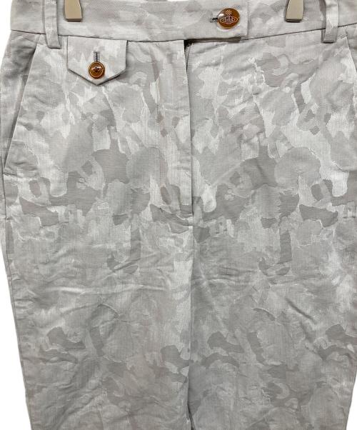 Vivienne Westwood RED LABEL（ヴィヴィアンウエストウッドレッドレーベル）Vivienne Westwood RED LABEL (ヴィヴィアンウエストウッドレッドレーベル) ジャガードテーパードパンツ グレー サイズ:2の古着・服飾アイテム