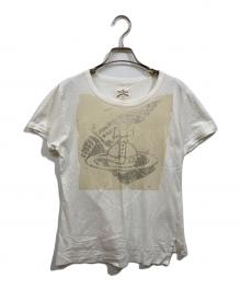 Vivienne Westwood ANGLOMANIA（ヴィヴィアンウエストウッドアングロマニア）の古着「オーブプリントTシャツ」｜ホワイト