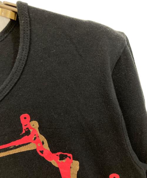 Vivienne Westwood ANGLOMANIA（ヴィヴィアンウエストウッドアングロマニア）Vivienne Westwood ANGLOMANIA (ヴィヴィアンウエストウッドアングロマニア) プリントカットソー ブラック サイズ:38の古着・服飾アイテム