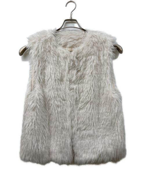 Snidel（スナイデル）Snidel (スナイデル) バリエフェイクファージレ ホワイト サイズ:SIZE 1の古着・服飾アイテム