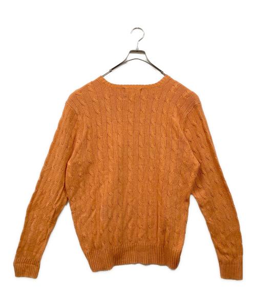 POLO RALPH LAUREN（ポロ・ラルフローレン）POLO RALPH LAUREN (ポロ・ラルフローレン) シルクケーブルニット オレンジ サイズ:XLの古着・服飾アイテム